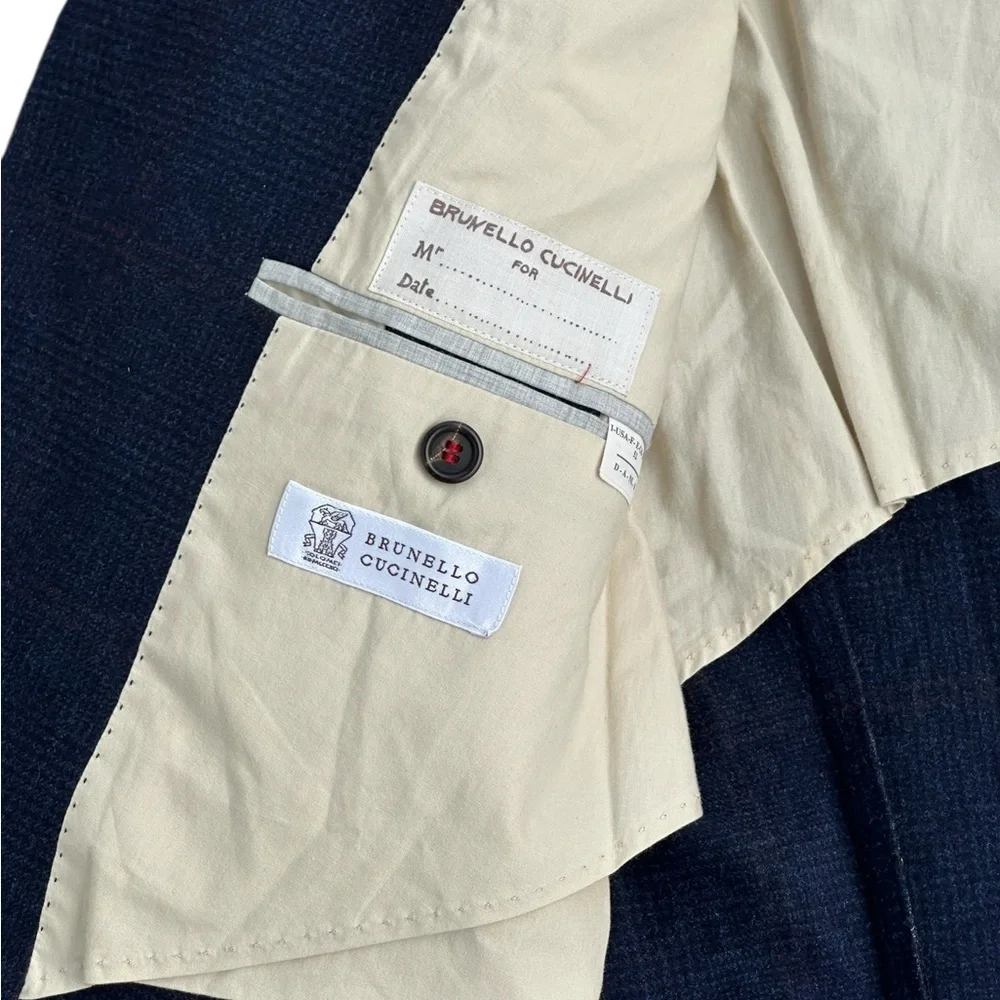 Brunello Cucinelli Blue Sport Coat with Notch Lapel, pre-owned